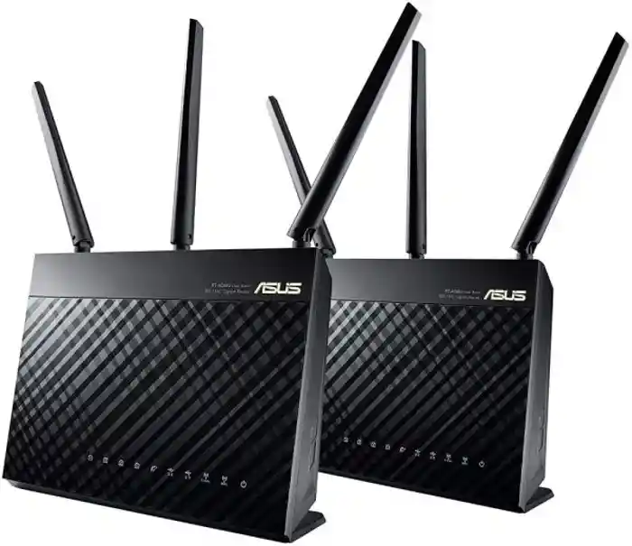 ASUS RT-AC68U AIMESH (2 Pack) Dual-Brand 3800 Mbps Gigabit Wireless Router (8611 Sq Ft Open Space)